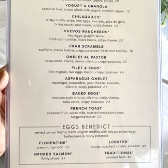 Las Brisas - 5/6/22 Breakfast menu Mon-Fri 8am-11am - Mexican Near Me - Laguna Beach, California