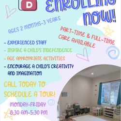 Tujunga Family Daycare - Enrolling Now!! Call today to schedule a tour. Visit www.tujungadaycare.com for pricing and schedules. Call/email with any questions.
