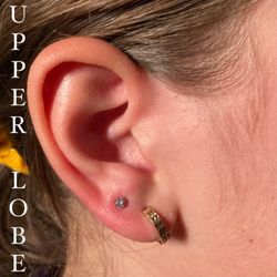 Upper lobe piercing.