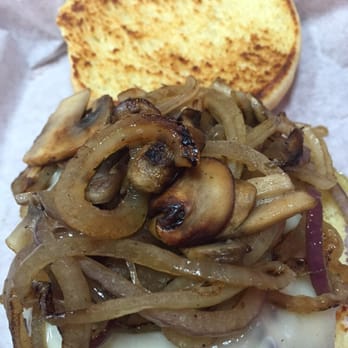 Sliders Burger - 6oz beef patty with Swiss cheese, and grilled onions & mushrooms - Burgers Near Me - San Jose, California Sliders Burger - 6oz beef patty with Swiss cheese, and grilled onions & mushrooms - Burgers Near Me - San Jose, California