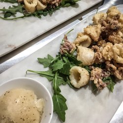 PAUSE - GOLDEN FRIED BABY SQUID lemon and pepper granite