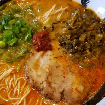 Ramen Danbo - Classic Rekka (spicy) Ramen with added Takana - Ramen Near Me - Seattle, Washington