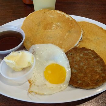 Joe's Deli - Pancake & sausage breakfast comes with a single egg. - Delis Near Me - Federal Way, Washington