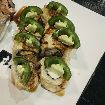 Sapporo Sushi - Crazy Day sushi roll with extra jalapeño on top - Sushi Bars Near Me - Troy, Michigan