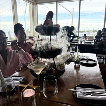 Rusty Pelican - Miami - 3 Tiered Seafood Tower - Seafood Near Me - Key Biscayne, Florida
