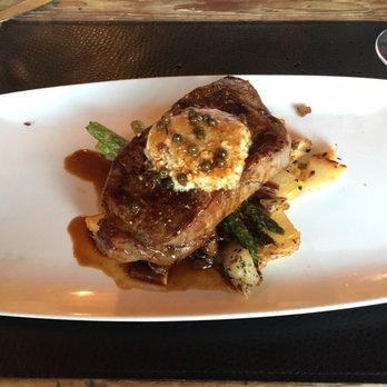 Corkfire Kitchen - New York with asparagus and potatoes. - New American Near Me - Temecula, California
