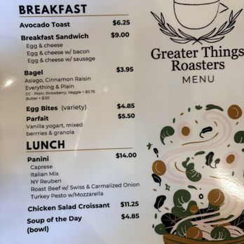Greater Things Roasters - Menu - Coffee Roasteries Near Me - Coxsackie, New York