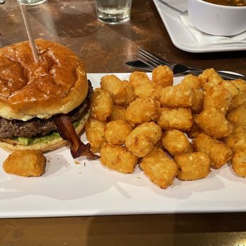 The Feve - Avocado bacon burger and tots...Yum! - Bars Near Me - Oberlin, Ohio