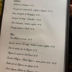 Côté Marais - Menu