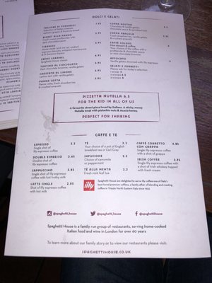 Menu photo 1 Spaghetti House London, XGL Menu photo 1 Spaghetti House London, XGL