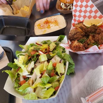 Riverside Food Lab - Fufu house salad, fried cauliflower and the most delicious hummus from fufus - Food Court Near Me - Riverside, California Riverside Food Lab - Fufu house salad, fried cauliflower and the most delicious hummus from fufus - Food Court Near Me - Riverside, California