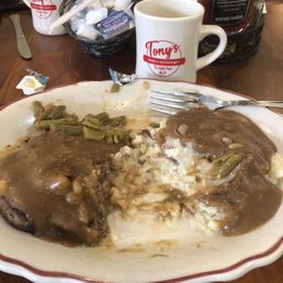 I had the hamburger steak special featured in photo. My wife had the fried flounder special. I had the hamburger steak special featured in photo. My wife had the fried flounder special.