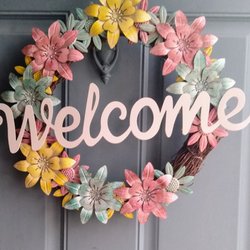 Hobby Lobby - Pretty Colorful Wreath. It was like $8.00 and some change.