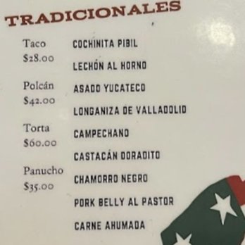 La Unión - Menu - Tacos Near Me - Merida, YUC