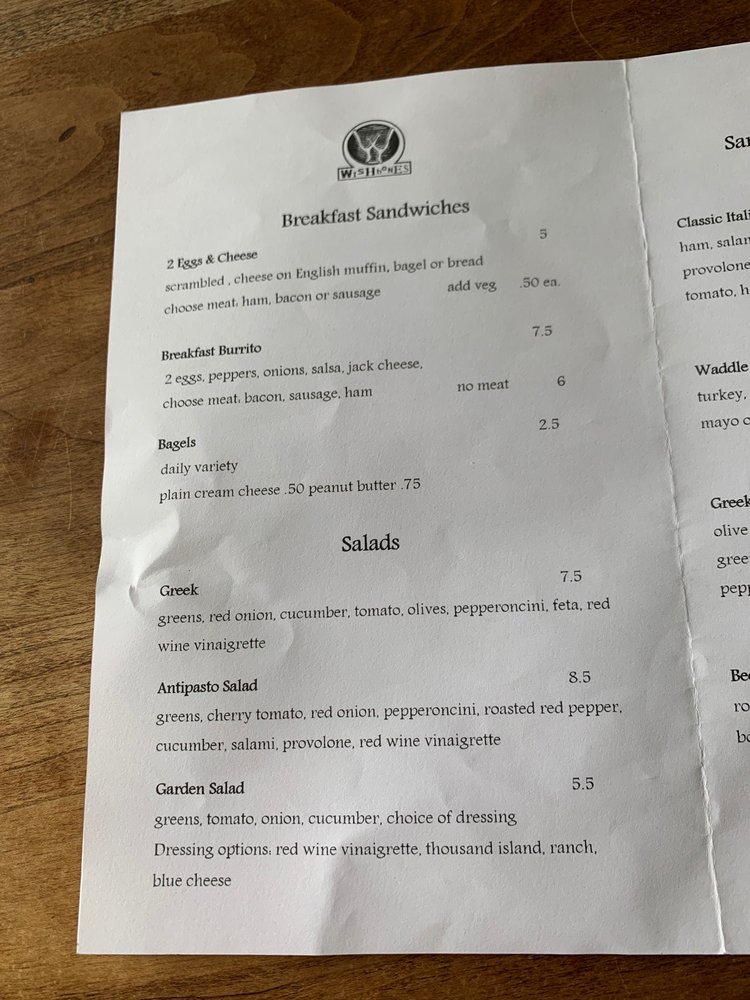 Wishbones Sandwiches 57 Portland Rd, Kennebunk, ME Restaurant