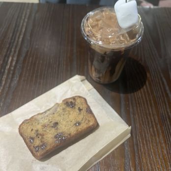 Ape Coffee - Campfire iced latte and Brown Butter Choco-banana loaf - Coffee & Tea Near Me - Orange, California