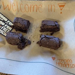 Welcome brownies