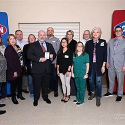 Anchored Strategic Advisors - Leander Chamber of Commerce new member plaque presentation