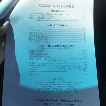 Community Drive In - Breakfast and lunch plates - Burgers Near Me - Roanoke Rapids, North Carolina