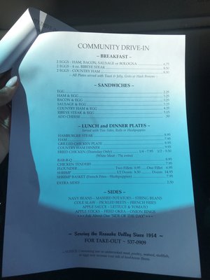 Menu photo 2 Community Drive In Roanoke Rapids, NC