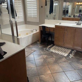ADS Flooring Co - Master bath - before - Flooring Near Me - Riverside, California