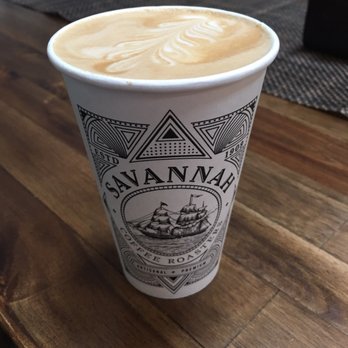 Savannah Coffee Roasters - Latte with some art on top - Coffee & Tea Near Me - Savannah, Georgia Savannah Coffee Roasters - Latte with some art on top - Coffee & Tea Near Me - Savannah, Georgia