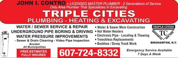 Triple Cities Plumbing Heating & Excavating Logo