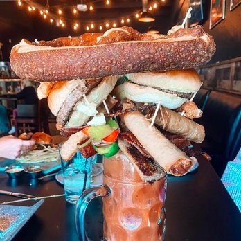 Over The Top Burger Bar - Three Tiered Bloody Mary - Burgers Near Me - Buford, Georgia Over The Top Burger Bar - Three Tiered Bloody Mary - Burgers Near Me - Buford, Georgia