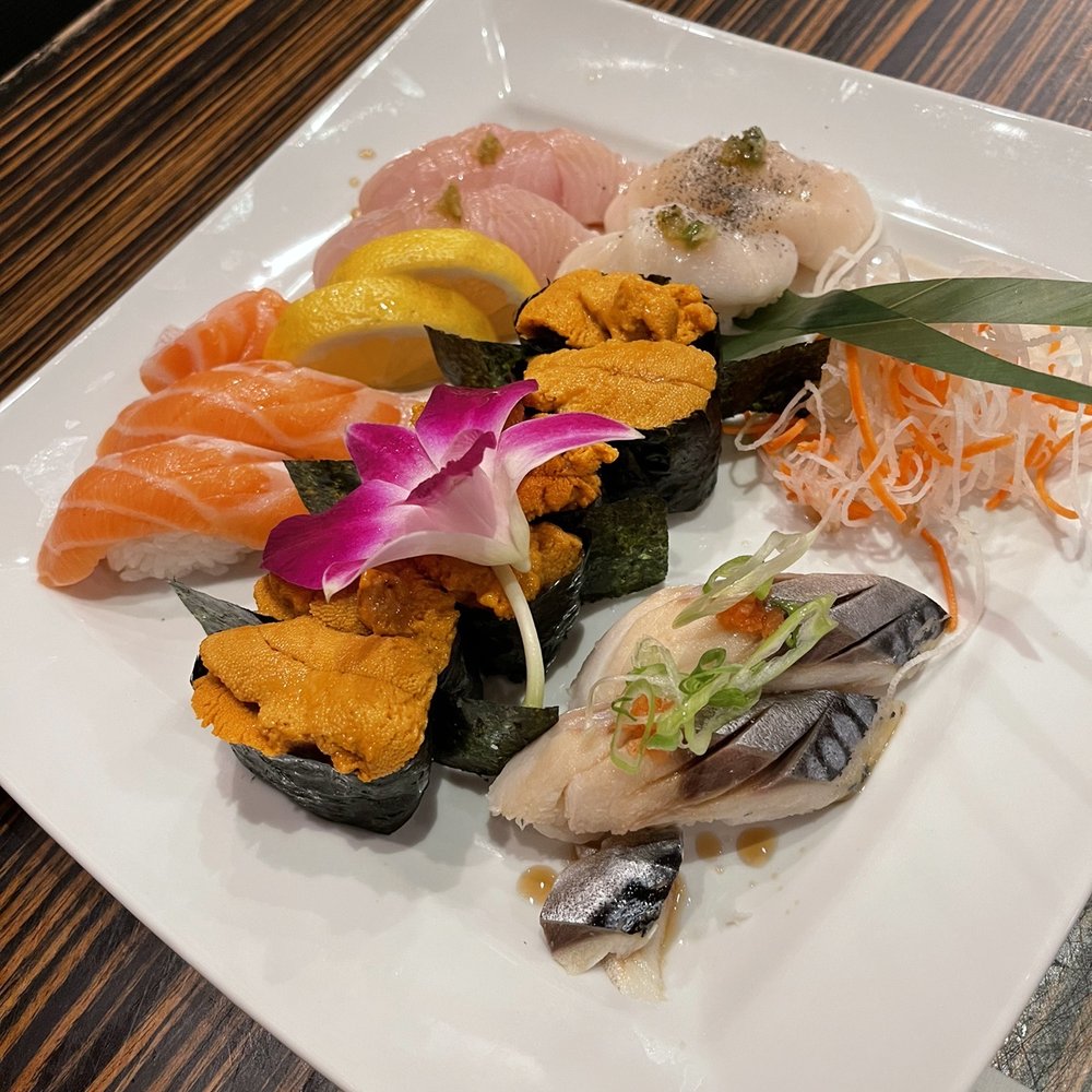 Yosuke Sushi - S17 SEA URCHIN(UNI), S23. Yellowtail Sushi, S14 Salmon Sushi, S8. Jumbo Scallop Sushi, S10. Mackerel Sushi - Japanese Near Me - Anaheim, California Yosuke Sushi - S17 SEA URCHIN(UNI), S23. Yellowtail Sushi, S14 Salmon Sushi, S8. Jumbo Scallop Sushi, S10. Mackerel Sushi - Japanese Near Me - Anaheim, California