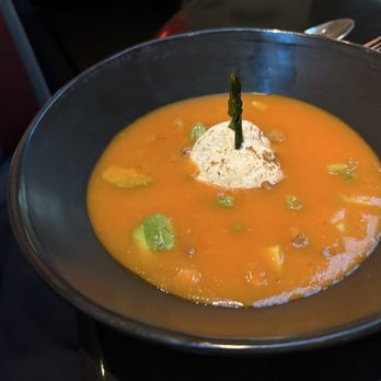 Coyote Cafe - Gazpacho- delicious - New American Near Me - Santa Fe, New Mexico