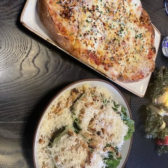 Lamella Tavern - Caesar Salad and Three Cheese Flatbread - Cocktail Bars Near Me - San Jose, California