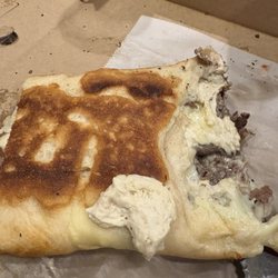 Philomena Santucci’s Square Pizza - Steak stromboli thats raw dough not cheese, meatballs so overcooked did not taste remotely like a meatball