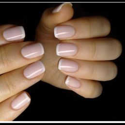 What I showed her I wanted. She clipped them down crooked and then filed them that way.