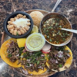 3 street tacos - asada