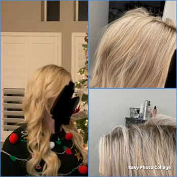 Amanda Moncur Salon - On the left is my hair before allowing Amanda to color my hair. The pics on the right are after 12-18-2020 - Hair Salons Near Me - South Jordan, Utah