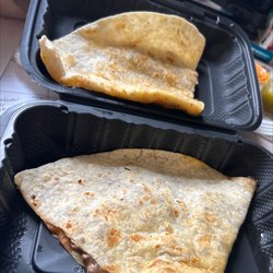 This might be the smallest quesadilla I've had for 15 dollars.  There's nothing to it.  It taste fine but for the price go somewhere else.