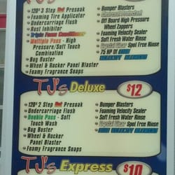 Tjs Wash and Go - Pricing