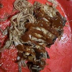 Sonny's BBQ - Pulled pork with Smokey sauce.