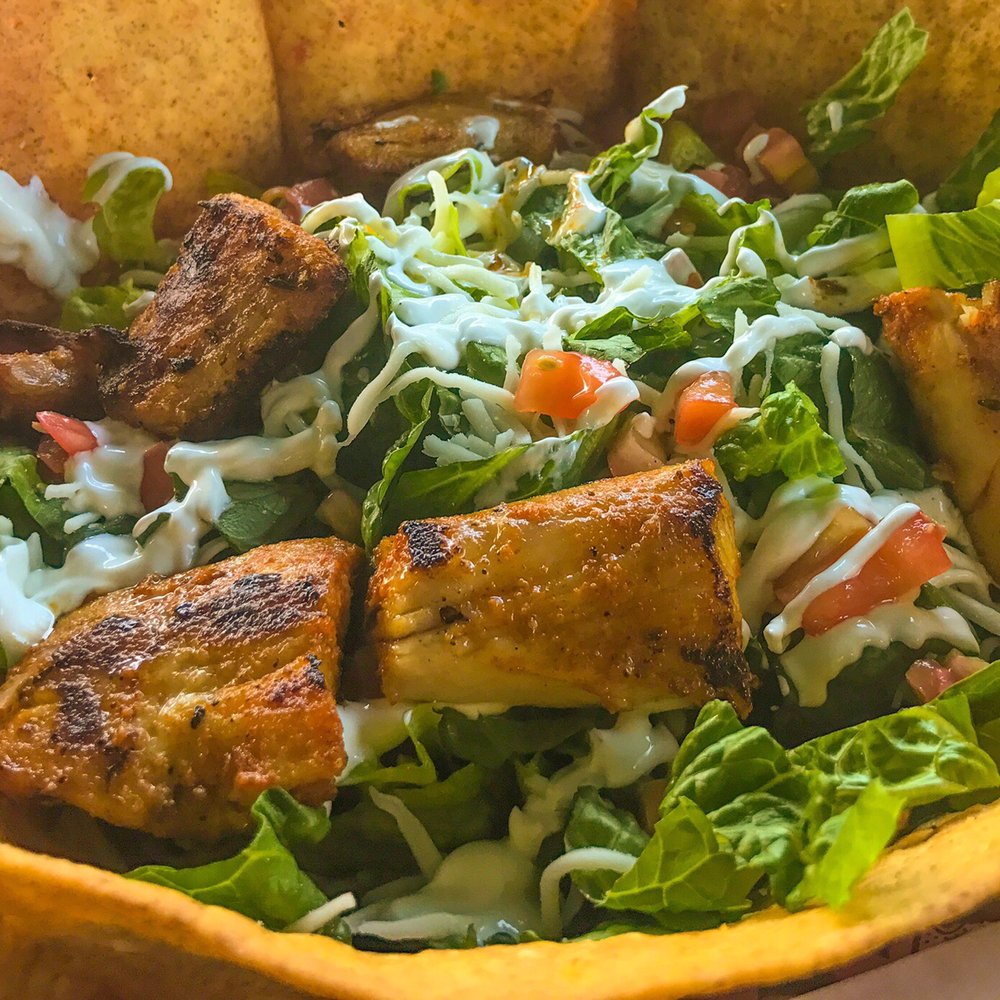 Mahi Fiah Taco salad is so good!