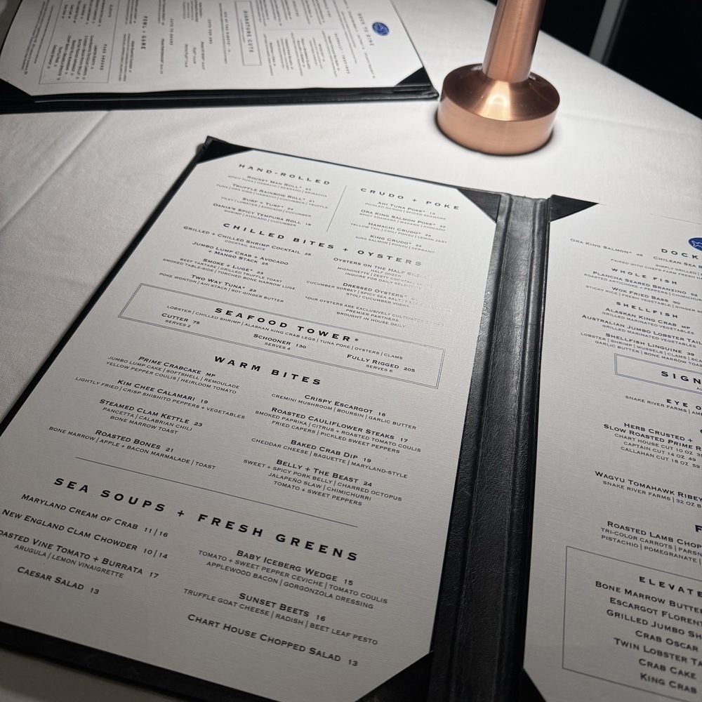 Chart House Prime - Menu - Seafood Near Me - Annapolis, Maryland Chart House Prime - Menu - Seafood Near Me - Annapolis, Maryland