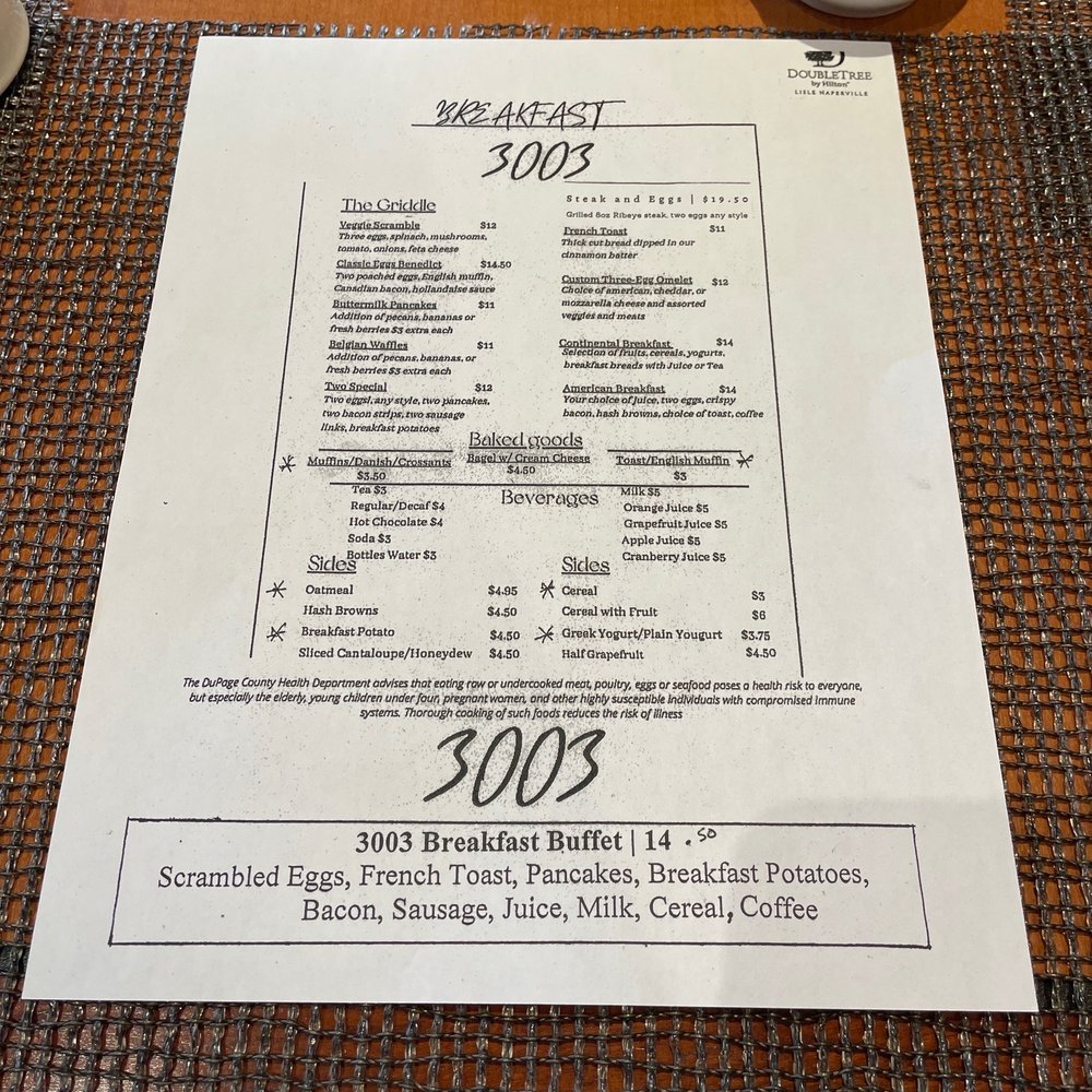 Thirty O Three - Breakfast Menu - Salad Near Me - Lisle, Illinois