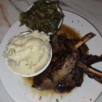 Southern Fire Kitchen - Lamb chops, garlic mashed potatoes and greens. - Southern Near Me - Brookhaven, Georgia