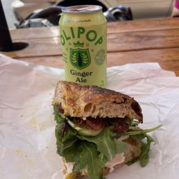 hallf the sandwich and my drink! hallf the sandwich and my drink!