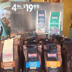 Dunkin' - Most Dunkins offer 3 lbs. of coffee for $19.99, this Dunkin offers 4 for $19.99!!