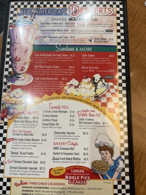 Menu photo 1 Richie's Real American Diner Rancho Cucamonga, CA Menu photo 1 Richie's Real American Diner Rancho Cucamonga, CA