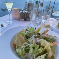 Le Grill du Château - Garden salad - about $44 euro and view -