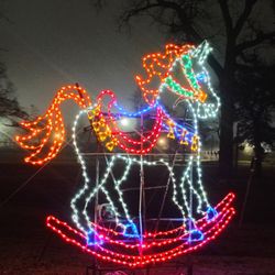 Rocking Horse. Fantastic night to look at lights! Cherry on top!!