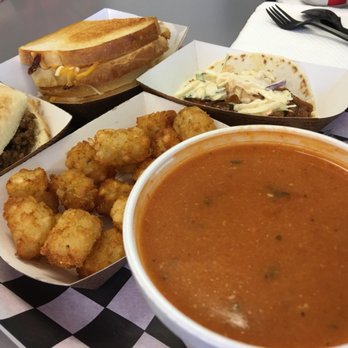 Station House Grille - a bowl of soup, a sandwich, and tater tots - Comfort Food Near Me - Reading, Pennsylvania