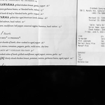 DishDash - The real prices are 15% higher than the prices listed in the menu! - Middle Eastern Near Me - Sunnyvale, California