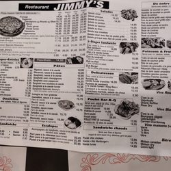 Jimmy Restaurant - Menu été 2021